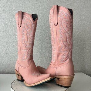 Lane SMOKESHOW Womens Cowboy Boots 10 Pink Leather Western Cowgirl Mid Calf